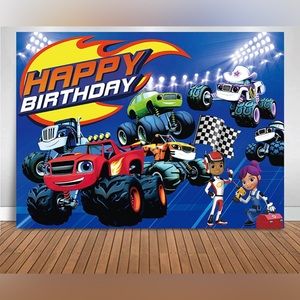 Blaze birthday banner 5x7 ft